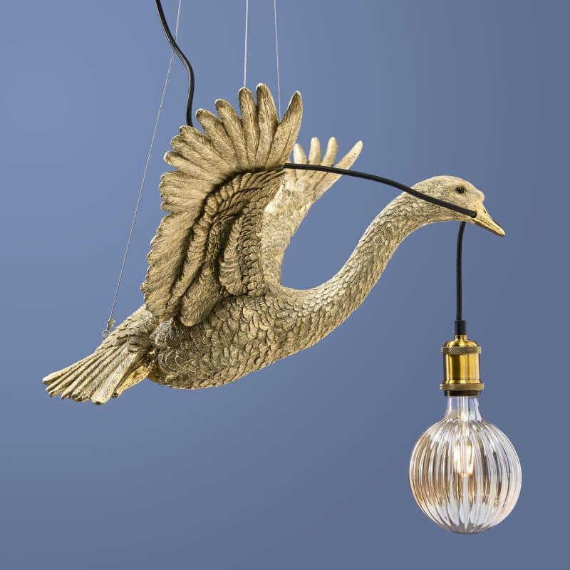 Deckenleuchte Flying Ducky, gold