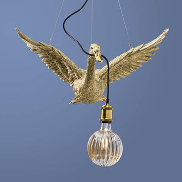 Deckenleuchte Flying Ducky, gold