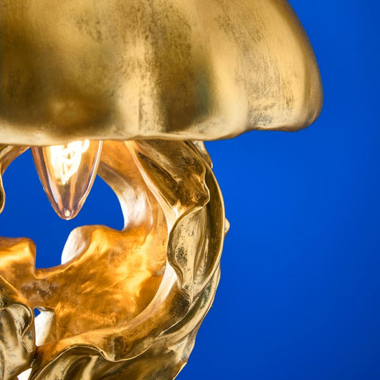 Deckenleuchte Qualle Ava, gold