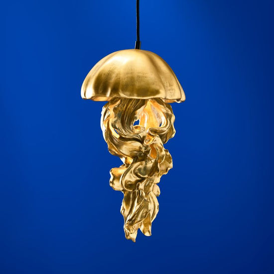 Deckenleuchte Qualle Ava, gold