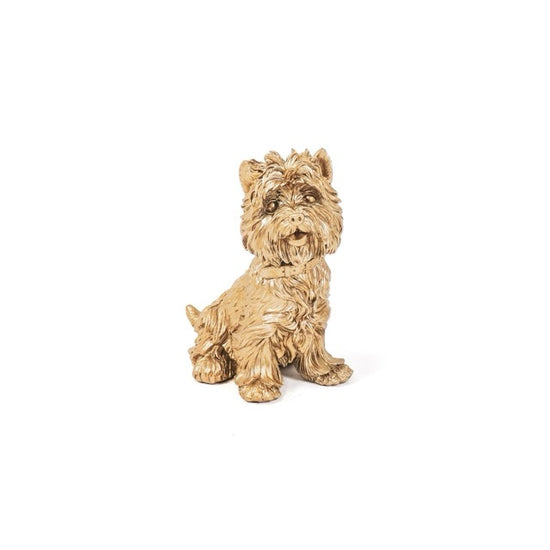Deko Hund Terrier Ted, gold