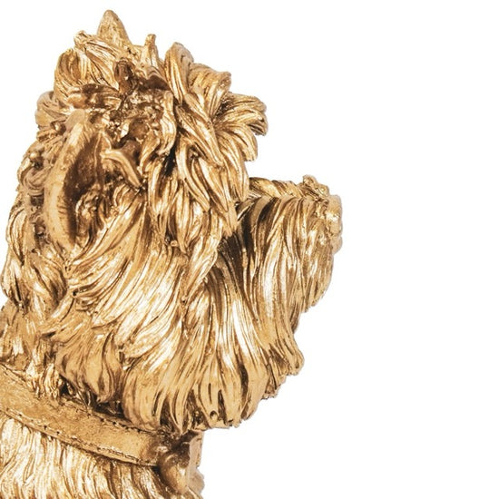 Deko Hund Terrier Ted, gold