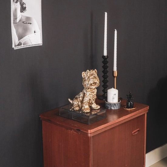 Deko Hund Terrier Ted, gold