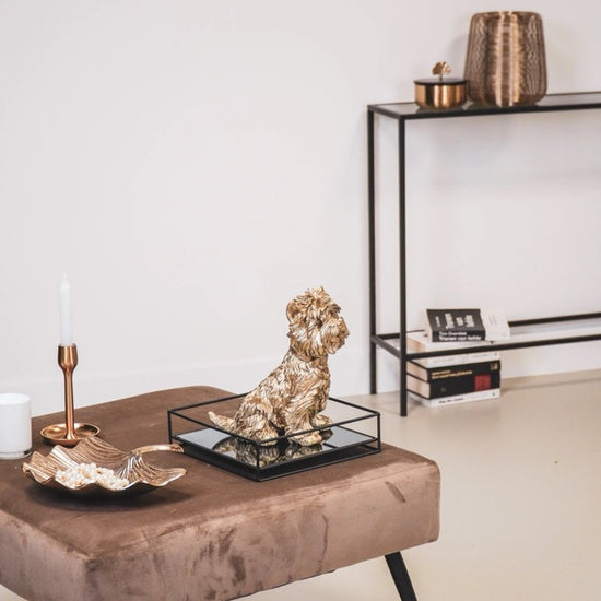 Deko Hund Terrier Ted, gold