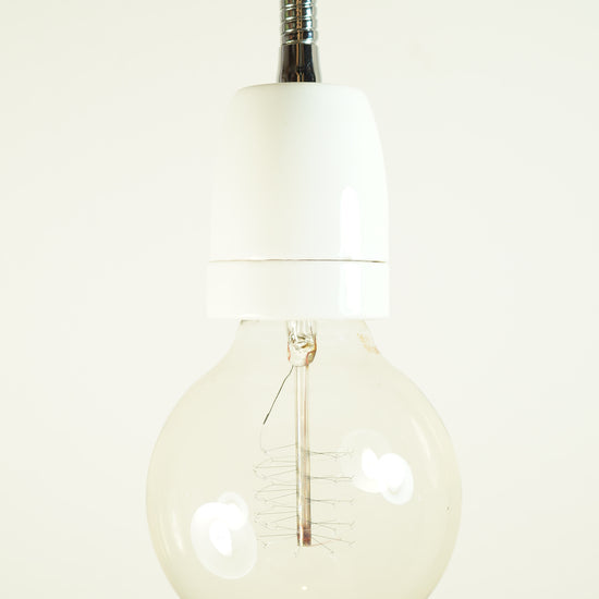 Schwanenhalslampe / verchromt