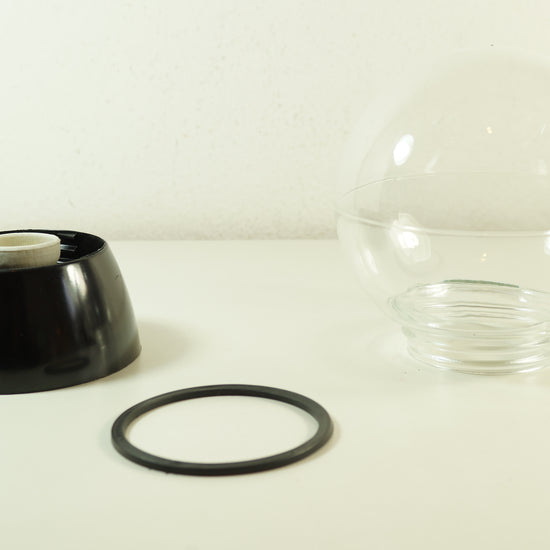 Kugellampe Bakelit Klarglas / Gerade