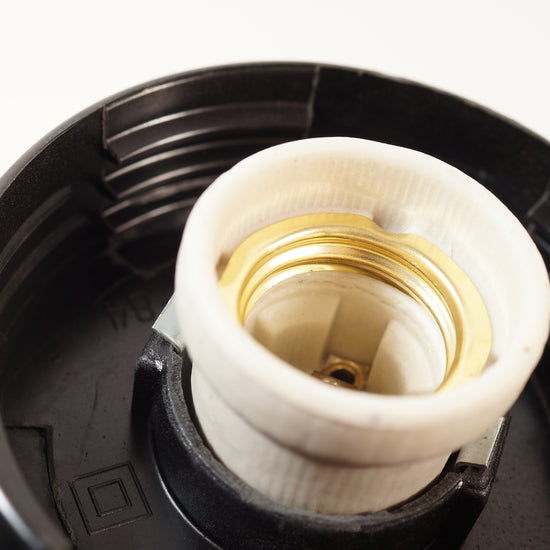 Kugellampe Bakelit Klarglas / Gewinkelt