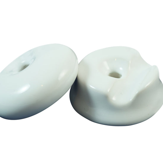 Kabelführung Porzellan / Weiss solo