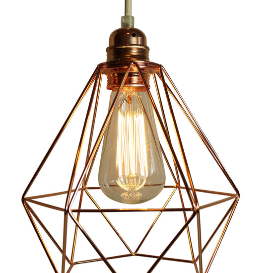 Metallschirm Diamant / Kupfer