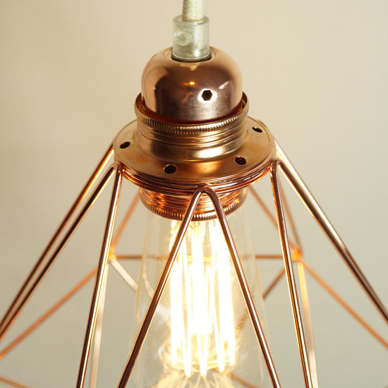 Metallschirm Diamant / Kupfer