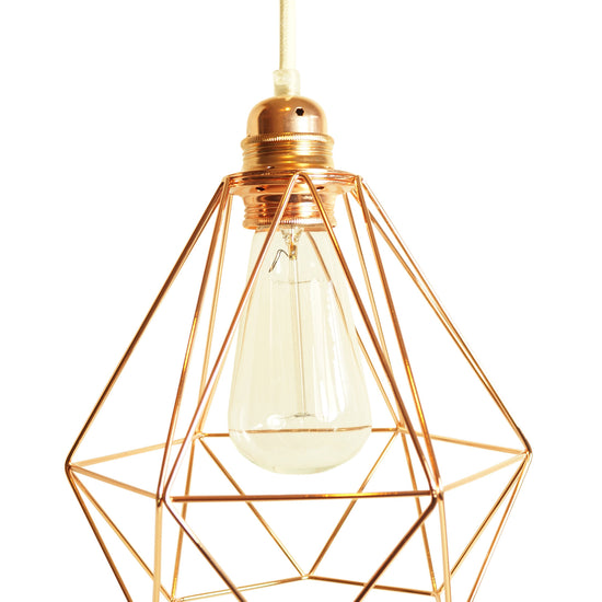 Metallschirm Diamant / Kupfer