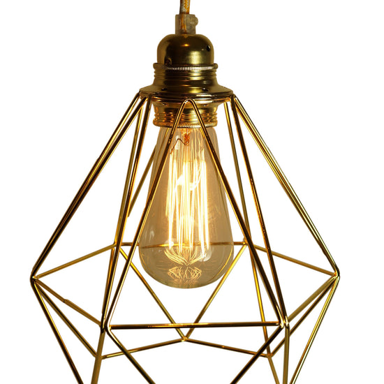 Metallschirm Diamant / Messing