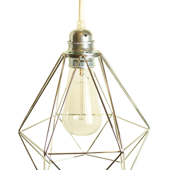 Metallschirm Diamant / Chrome