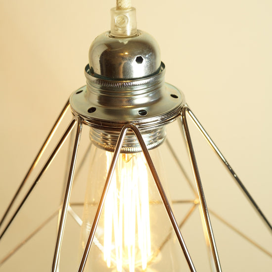 Metallschirm Diamant / Chrome