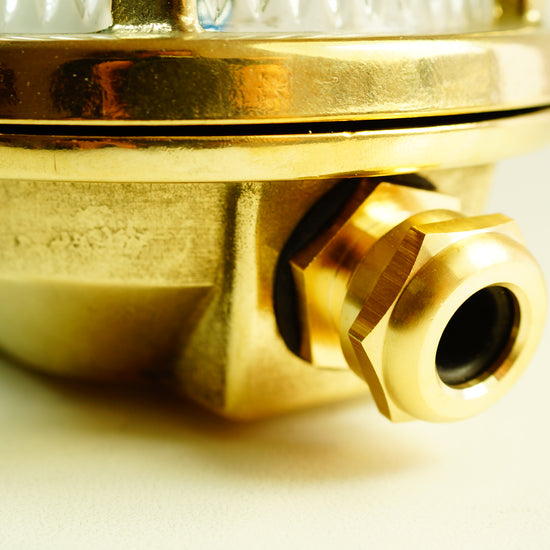 Schiffslampe Messing / Oval klar