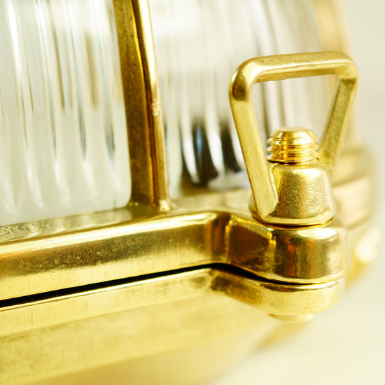 Schiffslampe Messing / Oval klar