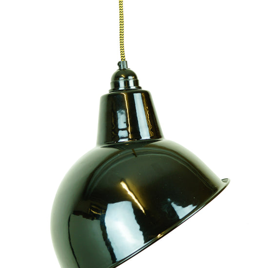 Emaille Lampenschirm Warehouse / Schwarz