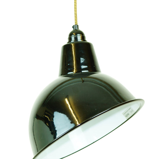 Emaille Lampenschirm Warehouse / Schwarz