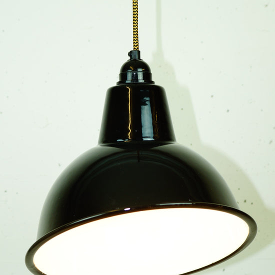 Emaille Lampenschirm Warehouse / Schwarz