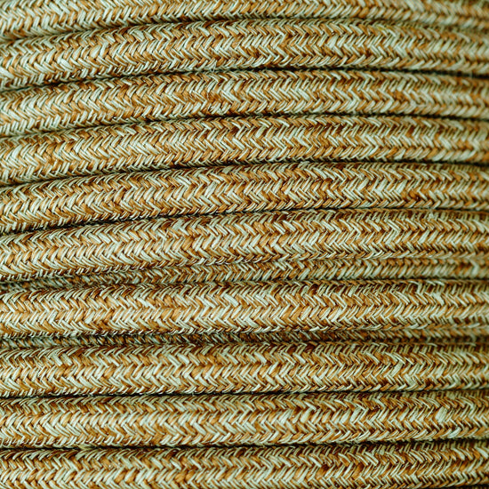 Textilkabel Naturgewebe 3x0.75mm / Rusty Tweed in Baumwolle