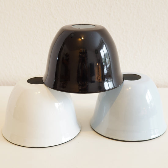 Emaille Lampenschirm Old Bell / Schwarz