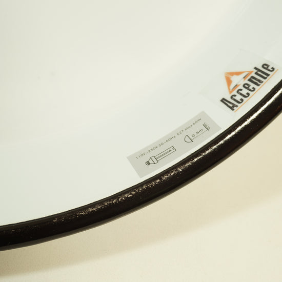 Emaille Lampenschirm gross / Weiss