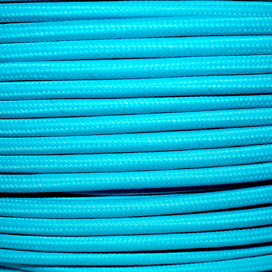 Textilkabel 3x0.75mm / Shiny Cyan