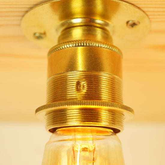 Vintage Metall Deckenfassung /  English brass