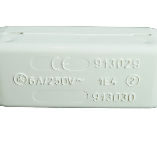 Schnurschalter eckig / Weiss