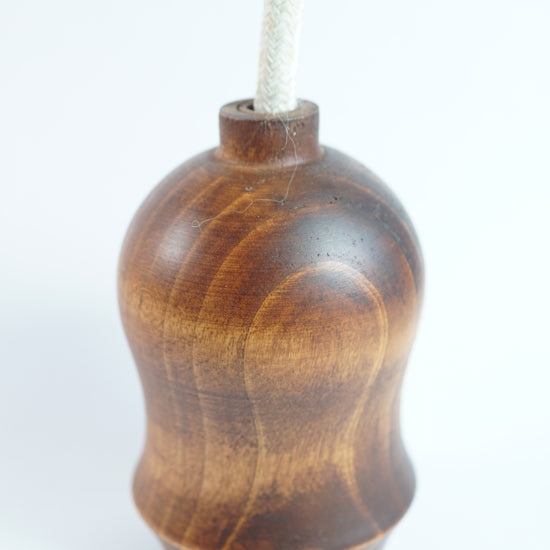 Holz Fassung bauchig / Dunkel gebeizt