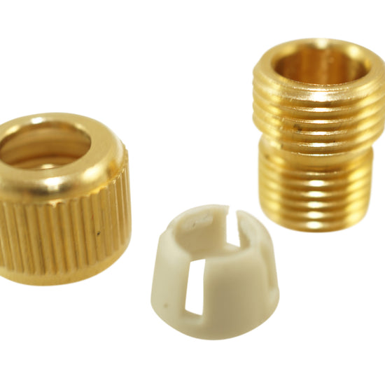 Klemmnippel / Messing gerippt