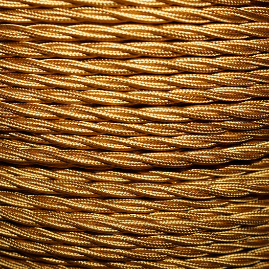 Textilkabel 2x0.75mm / Gold verdrillt