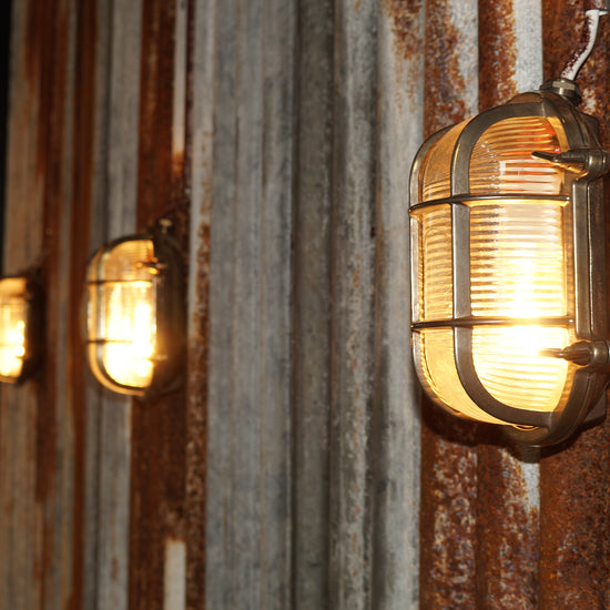 Schiffslampe Chrome / Oval