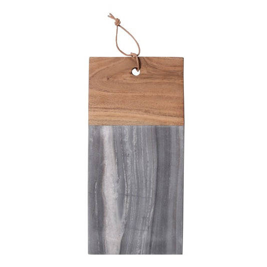 Schneidebrett aus Marmor und Mangoholz
