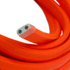 Elektrisches Kabel für Lichterketten neon orange IP44 – Meterware für geschützte Aussenbereiche