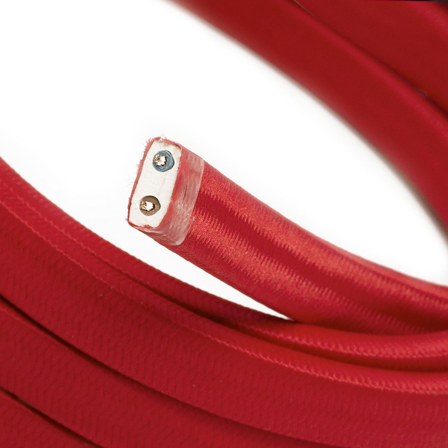 Elektrisches Kabel für Lichterketten rot IP44 – Meterware für geschützte Aussenbereiche
