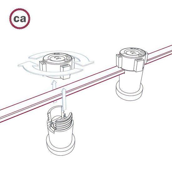 Elektrisches Kabel für Lichterketten IP44 – Meterware und dazugehörige Fassungen für Selbstmontage