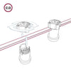 Elektrisches Kabel für Lichterketten IP44 – Meterware und dazugehörige Fassungen für Selbstmontage