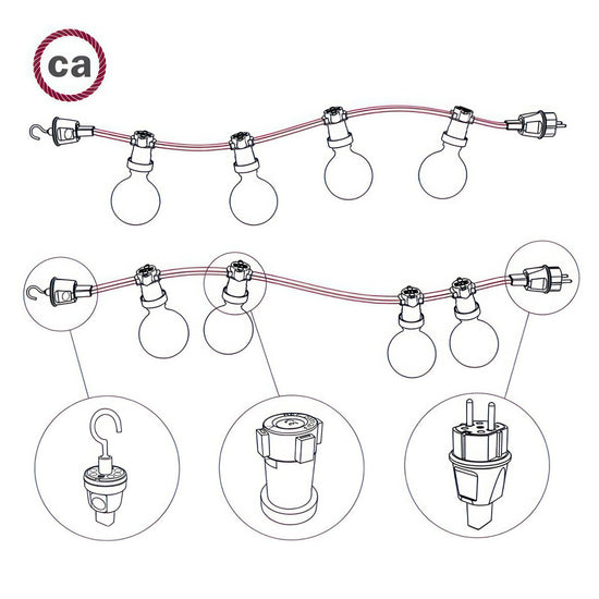 Elektrisches Kabel für Lichterketten IP44 – Meterware und Zubehör