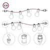 Elektrisches Kabel für Lichterketten IP44 – Meterware und Zubehör