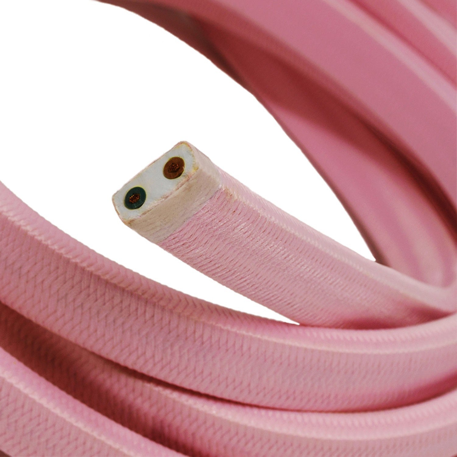 Elektrisches Kabel für Lichterketten rosa IP44 – Meterware für geschützte Aussenbereiche