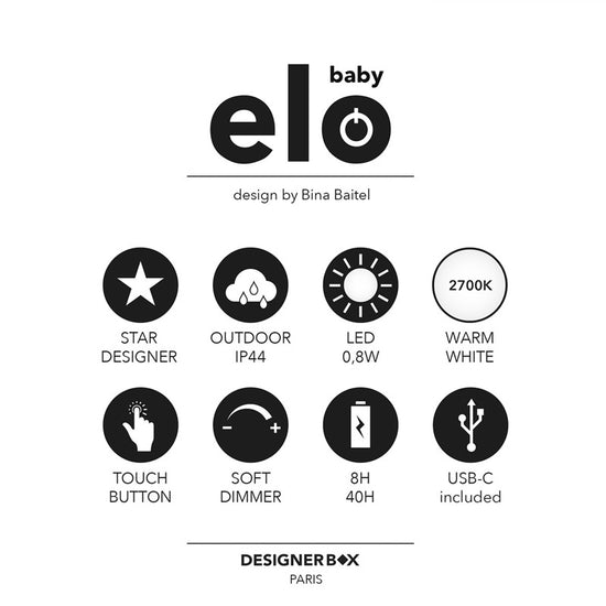 LED Tischleuchte ELO, kabellos