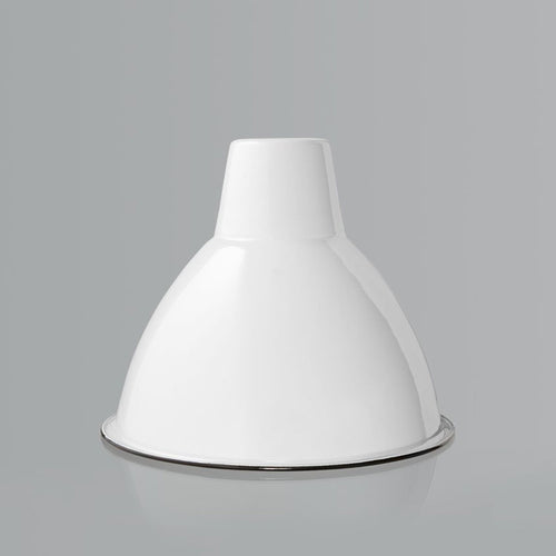 Emaille Lampenschirm Dome White