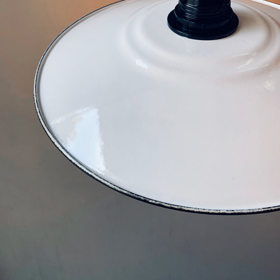 Emaille Lampenschirm 28cm / Weiss