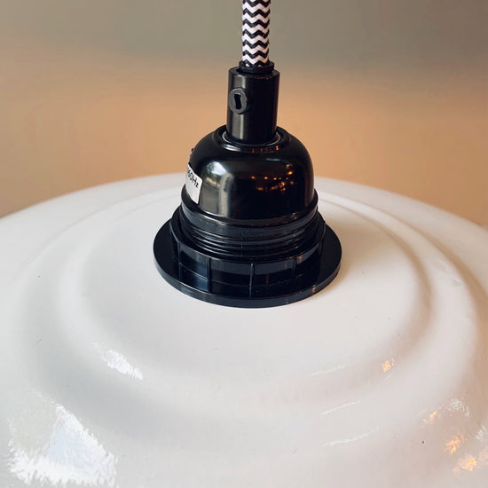 Emaille Lampenschirm 35cm / Weiss