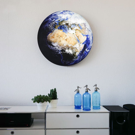 LED-Dekolampe Erde / blauer Planet, gross, Ø78cm – Mood hell