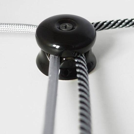 Kabelführung Porzellan / Edge Schwarz 