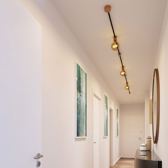 Lichterkette Filé Linear im Flur, an der Decke verlegt