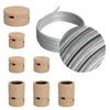 Lichterkette Filé Linear, Holz Natur, Kabel Silber