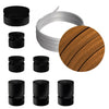 Lichterkette Filé Linear, Holz Schwarz, Kabel Whisky